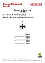 Techmod 48071 German WWII Balkenkreuze 1936-40